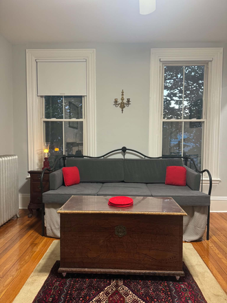 Main room with large windows - Central Square studio just renovated, furnished: all utilities included Apartments