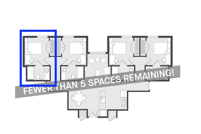 Floor plan - D1 4X4 - Midtown Apartments