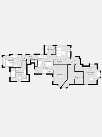 Apt Layout - Close to Campus! Rooms for rent in 5 Bedroom Apartment