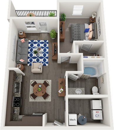 Floor plan - 1x1 at Anthem House