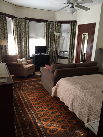 Sitting/Bedroom - Furnished Two-Room Studio in Lovely Watertown Neighborhood House