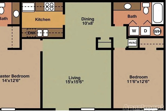 2 Bed 2 Bath - Bent Tree Apartments