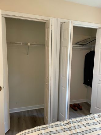 Bedroom with spacious closet and storage space - 2BR/2BA Mill Creek condo, walking distance to campus
