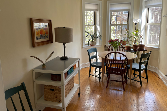 Dining room - Summer sublet: One bedroom apartment in downtown Evanston, minutes from campus