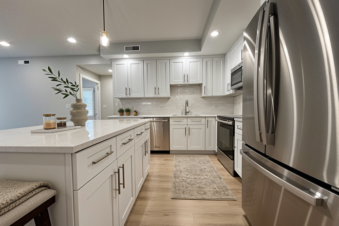 kitchen - *NO BROKERS FEE!* NEW CONSTRUCTION! 2 Bed/2Bath LAUNDRY IN UNIT! Parking Inclu.! Avail. 8/1/26!! Apartments