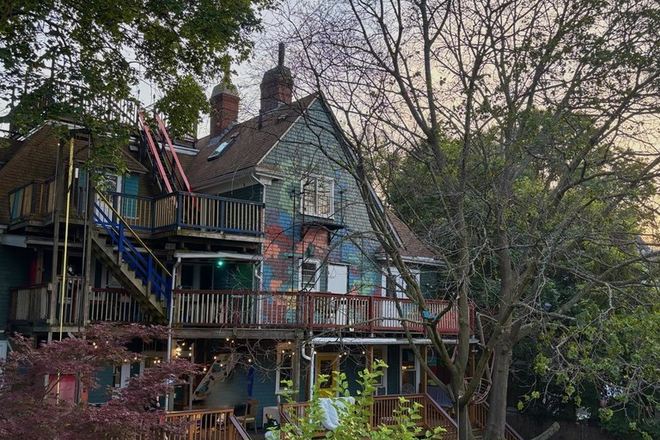 View from back yard - Affordable cooperative housing in Cambridgeport - includes food!