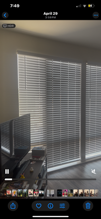 Living room blinds installed - Riverfront Village