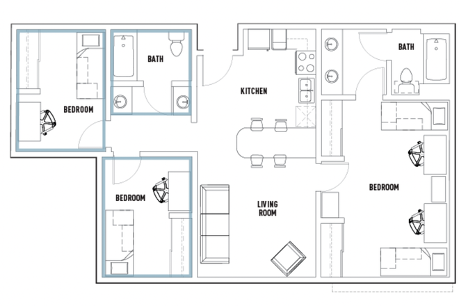 private bedroom, shared bathroom - Summer Sublease - Private Room Shared Bathroom VDCN (Undergrad, Female)