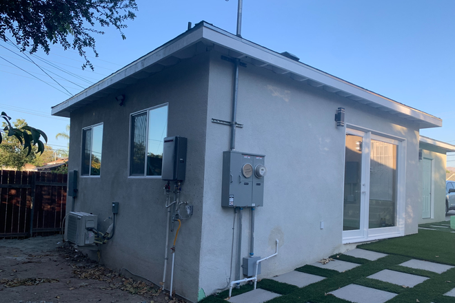 Back side of the rental unit - Brand New - 1 Bed Room ADU Triplex