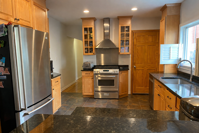 Kitchen - 2 bed + office, 2 Full Bath. No fee. 9/1. Close to Sloan. Quiet neighborhood Condo