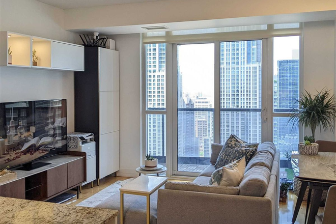 Living Room - High-Floor 2B/2B Premium Suite at Yonge & College – Parking & Locker Inc. Condo