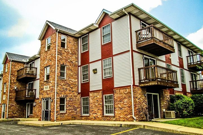 Front exterior of the building - Uptown West Apartments