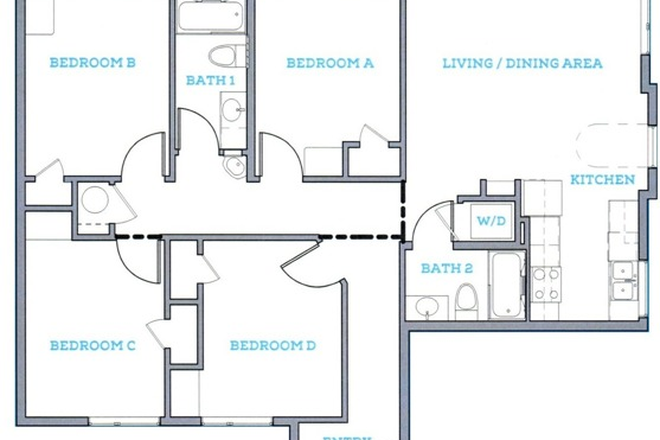Floorplan 4x2 - The Sonja Apartments
