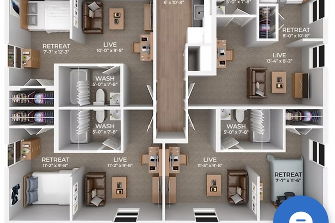 Floor Plan - Campus Heights - Male