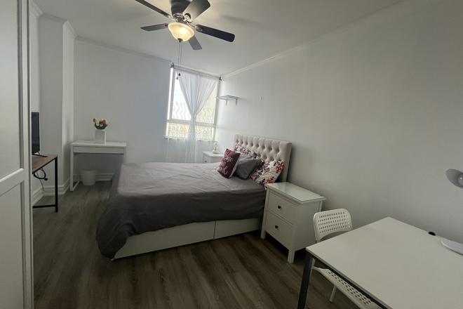 Bedroom B: $980 Private room with Double sized bed - Private room for female in a shared condo unit at Massey Square, Utilities included!