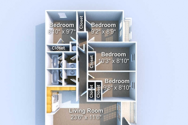 Floor plan for apartment - Bk management apartments