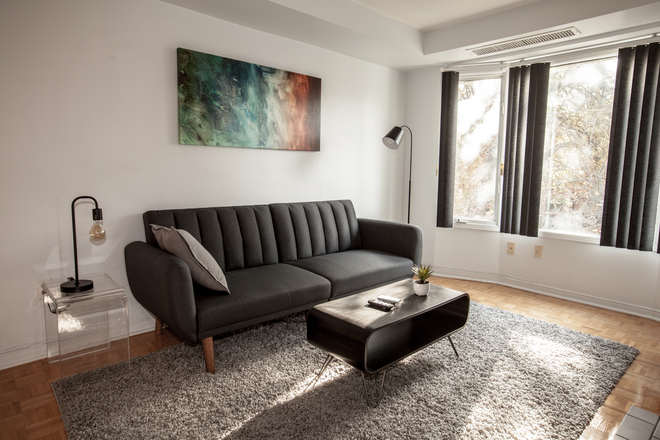 Living room - 2 Students • $1,395 Ea • Incl Util + WiFi • Easy TTC to U of T • Walk to TMU Apartments