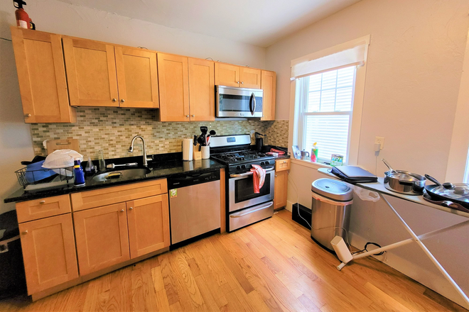 Beautiful renovated kitchen - No fees! Several bedrooms available in our 4 bedroom apartment near Red Line