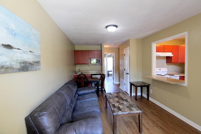 Living room - 2 bedroom 2 bathroom townhome pre-leasing for the 26-27 school year! Includes electric and water