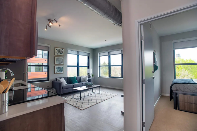 Living Room - Landmark on Grand River - B3 Penthouse 2-bed 1-bath furnished - Spring sublease - 1 or 2 renters