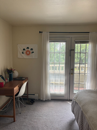 Bedroom - Door/ Window to deck - SPRING SUBLEASE FOR GIRLS ONLY- Upstairs Duplex - 20 minute walk to campus and Pearl St. Duplex