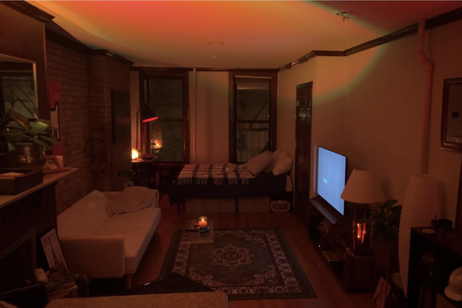 Main Living Space - Charming, Spacious Studio, Exposed Brick, High Ceilings, Fully Furnished, Amazing Kitchen, Quiet Apartments