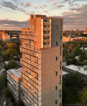 Exterior view of the Building - Sunny One-Bedroom with Great Views in High-Rise Building on 14th floor