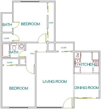 Floorplan - Newly Renovated - February 2026 Rent Free - Top Floor