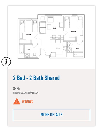 2 bed, 2 bath shared in the image - Puerta Del Sol, apartment close to campus