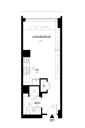 Floorplan - Private furnished studio near HMS available for June and/or July Apartments