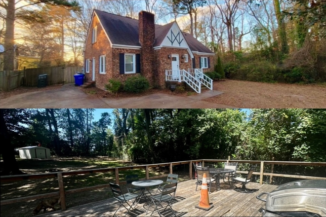 Outside of house - College house right next to ECU and is pet friendly