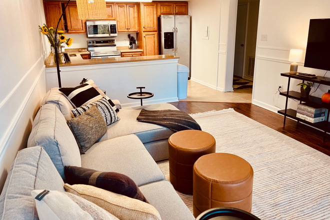 Living Room/Kitchen - Furnished 2/2 Condo very close to campus!
