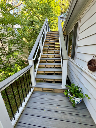 Stair access - Furnished room(s) in gracious neighborhood -- walk to town, college, parks, bus Duplex