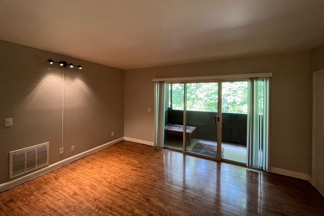 Living room - 2B2B apartment with new wood floor and new fridge on Emory Campus, 765 Houston Mill Rd, Atlanta GA