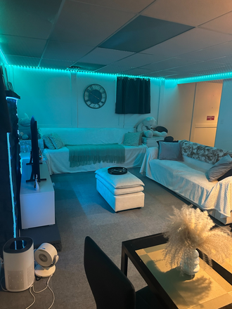 Large Living Room/Dining Room - 1 Bedroom Private Apt with large living/work area in Private Home walking distance to Campus.