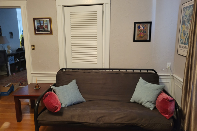 Couch in guest room; pulls out to bed - Across from Harvard Law, furnished room short term Apartments