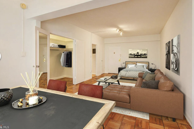 Virtually staged living area - Dupont Circle beautiful JR 1 Bedroom/Studio available Condo