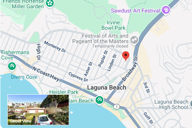 location - 123 High Drive, Laguna Beach, Ca 92651 House