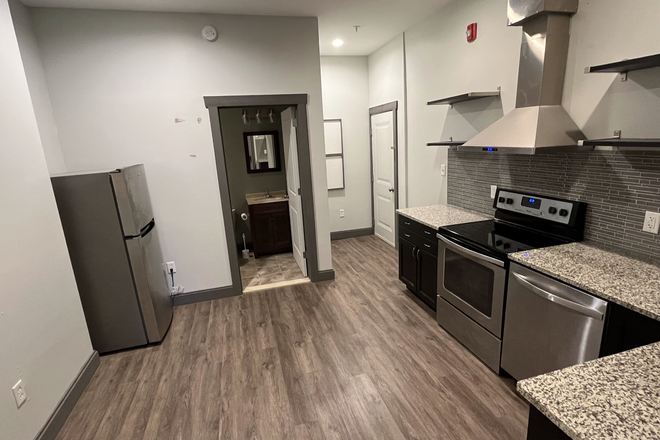 Kitchen - Studio Apartment One Block from Mt. Vernon UMB Shuttle Stop