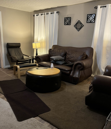 Living Room - Bargain deal! Quiet Decatur furn.Cottage 2bd/1.5ba, For  2roomies or family or 2 couples,$1500mo.