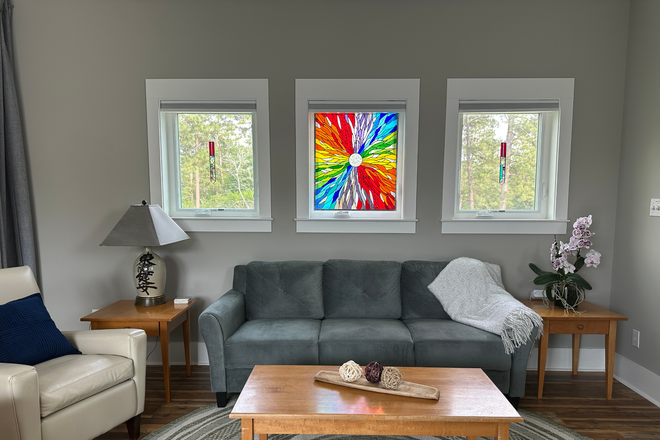 Living room - Modern Lakeview Studio / Peaceful Executive Retreat near Charleston, SC Apartments