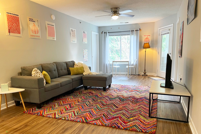 Furnished Common area living room - Lake Park Condos, Close to Wolfline, Private room and bath
