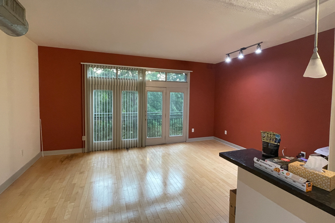 Common Space & Kitchen - Apartment 2401 at Lofts at Lakeview, great view, good lighting, convenient location