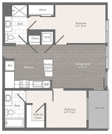 Floor plan - 2255 Wisconsin Ave Apartment
