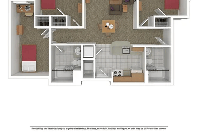 Floorplan - South Campus Commons Building 7 Room 7811A (Lease Transfer) - Male