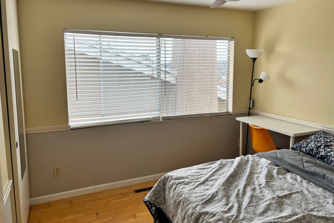 Furnished Bedroom Front View - Private Room in Bloch Street Shared House for UCSD Students and Staff