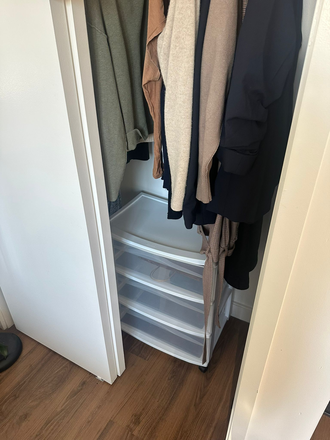 Closet - River-view furnished room Soldiers Field Park (HBS) | 7/1–8/14 | Gym, laundry, utilities included Apartments