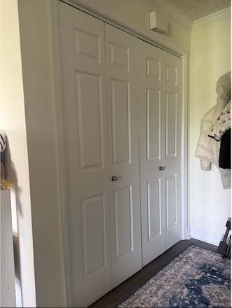 Front closet in foyer - Avalon at Foxhall corner apartment with 2 balconies close to campus, cathedral view, laundry in unit