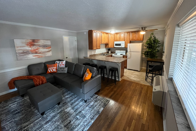 Open Kitchen and Great Room Fully Furnished - Newly Rehabbed, Fully Furnished, Pool, 2 Bed/1 bath Apartment 1 block to UTK (3 or 2 students)