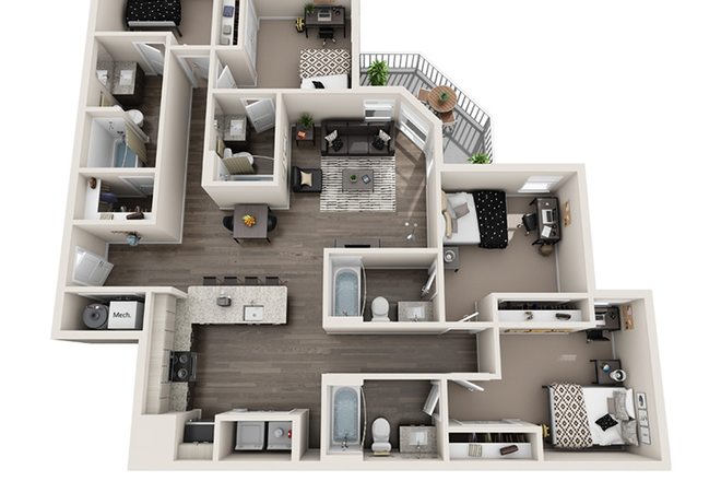 Floor plan - Spring 2025 Room for sub lease Apartments